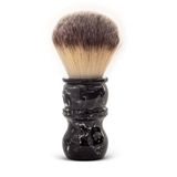 Yaqi Brush Yaqi Reçine Saplı Klasik Sentetik Tıraş Fırçası, Yüksek Kaliteli Hızlı Köpük Üretme, Çabuk Kuruma ve Bakteri Tutmama Özelliği, Manuel Geleneksel Tıraş Aksesuarı (Reçine Saplı - Kara Mermer)