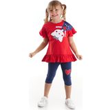 Yaramaz Kedi Kız Çocuk T-shirt Tayt Takım
