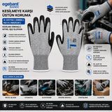 Yararlı Şeyler 10 Adet Zebra No 9 Medium Kesilme Dirençli Nitril Işçi Eldiven Bandı