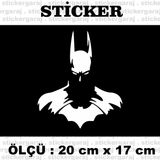 Yarasa Adam Batman 2 Adet Sticker - Araba Motosiklet Kask Buzdolabı Cam Otomobil Atv Laptop Tablet Duvar Stickerı