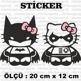 Yarasa Çocuk Kız 2 Adet Sticker Otomobil Motosiklet Kask Atv Laptop Pc Tablet Buzdolabı Kapı Cam Araba Sticker Etiketleri