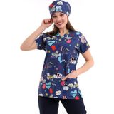 Yarasa Kol Dijital Unisex Desenli Üst - 6525 Lacivert Stetoskop - 2XL