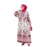 Yarasa Kol Duru Viscon Elbise-Fuşya