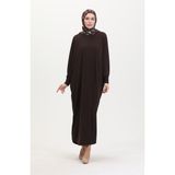 Yarasa Kol Salaş Elbise 2000-24 Acı Kahve - Standart
