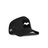 Yarasa Logolu Siyah Cordura Trucker Şapka