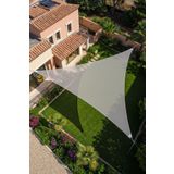 Yarasa Model Jüt Üçgen Gölgelik Tente - 4m x 4m x 5.5m | 180gr/m² File Kumaş |%95 UV Koruma | Bahçe, Teras, Balkon Gölgelik | Estetik Yarasa Tipi Tasarım | (Krem, Yeşil, Gri, Mavi, Turuncu) (Gri)