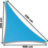 Yarasa Model Jüt Üçgen Gölgelik Tente - 4m x 4m x 5.5m | 180GR/M² File Kumaş |%95 Uv Koruma | - Çok Renkli