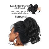 YARAT Tokali Telli At Kuyruğu Topuz Sentetık Peruk Postış Sim Siyah