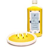 Yaratıcı İnci Tozu White Jasmin Kokulu Sarı Renk Mum (30 adet fitil ile birlikte)-400 gr