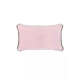 Yaratıcı Tasarım Kenarları Siyah Biyeli Kırlent Yastık Kılıfı Açık Pembe Rengi 50X30