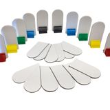 Yardware etcetera Oyun Tahtası İşaretleyicileri - 12 Stand Plus 24 Beyaz Kalıp Kesim Kart - Tahta Oyun Kartı Standı - Kendin Yap Oyun Tahtası Parçaları - Bahçe Eşyaları vb