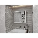 Yare Beyaz Aynalı Banyo Dolap 65'