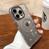 Yaren Apple iPhone 12/12 Pro Hava Yastığı Zırhlı Kaymaz Şeffaf Kılıf Magsafe Şarj Uyumlu - iPhone 12 / 12 Pro - Gri