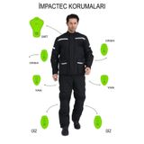 Yaren Ce Belgeli Impactec Korumalı Kışlık Motorcu Kurye Takım (MONT-PANTOLON)