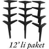 Yaren Home Dizayn Metal Koltuk, Kanepe, Dolap, Berjer, Tv Ünitesi Ayağı 20 cm 12 Adet - Beyaz - 20 cm/12 adet