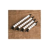 YAREN METAL MOBİLYA AKSESUARLARI Polimer Boncuk Lüks Modern Dolap Çekmece Kulpları (224 Mm ) 22,4 Cm Siyah Boncuk-1 Adet