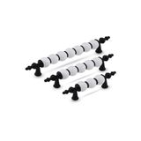 Yaren Metal Polimer Boncuk Lüks Modern Dolap Çekmece Kulpları (192 Mm ) Siyah Boncuk(19,2 Cm)-2 Adet