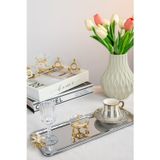 Yaren Style 6'lı Gold Ayaklı Cam Lokumluk Kahve Yanı Sunumluk Seti (6 cm)