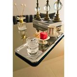 Yaren Style Borosilikat Cam Şerit Bombe Kahveyanı Su Bardağı | Kahve Sunum Bardağı | 6 Adet | 150 ml - Şeffaf