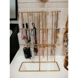 Yaren Style Gold Takı Standı Altın Renkli 40 cm Yükseklik 30 cm Genişlikte Paslanmaz Çelikten Üretim