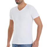 Yaren Tuhafiye 150 6 Adet Beyaz Yıldız V Yaka Erkek T-Shirt Fanila