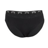 Yaren Tuhafiye 3528 Yıldız 12 Adet Likralı Dantelli Bikini Siyah Külot