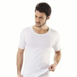 Yaren Tuhafiye 504 6'lı Beyaz Paket Hmd Kısakol Erkek Ribana Bisiklet Yaka Fanila Atlet