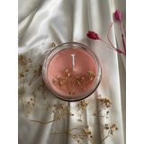 Yarence Design Kokulu El Yapımı %100 Vegan ve Organik Özel Günler İçin Uygun Cam Kavanozda Soya Mum, Uzun Süre Yanmaya Uygun Pamuk Fitil | Meditasyon , Çakra , Hediyelik (Çilek (Strawberry), Çiftli (Double))