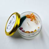 Yarence Design Kokulu El Yapımı %100 Vegan ve Organik Özel Günler İçin Uygun Özel Cam Kavanozda Soya Mum, Uzun Süre Yanmaya Uygun Pamuk Fitil | Meditasyon , Çakra , Hediyelik (Portakal (Orange), Çiftli (Double))