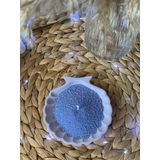 Yarence Design Trend İnci Tozu Mum & İstiridye Tabak Set | Handmade Candle |%100 El Yapımı | Hediyelik Mum İnciSerisi (Mor)