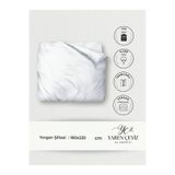 Yarençeyiz Yorgan Astar Şiltesi %100 Pamuk Tek Kişilik Fermuarlı Yorgan İç Kılıfı İç Astar İçlik 160x220 - Beyaz