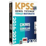 Yargı 2026 Kpss Genel Yetenek Türkçe-Matematik Çıkmış Sorular 2016-2025 Çözümlü Yargı Yayınları