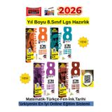 Yargı 2026 Yıl Boyu 8.Sınıf Lgs Hazırlık Matematik-Türkçe-Fen-İnk.Tarihi Soru Bankası Seti+Kalem
