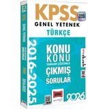 Yargı Akademi Yargı 2026 KPSS Türkçe Çıkmış Sorular 2016-2025 Konu Konu Çözümlü Mesleki Hazırlık Kitabı