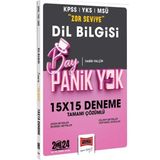 Yargı Yayınevi 2024 KPSS YKS MSÜ Bay Panik Yok Dil Bilgisi Zor Seviye Tamamı Çözümlü 15 x 15 Deneme