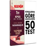 Yargı Yayınevi KPSS 2022 Genel Kültür Vatandaş Lise Ön Lisans Yaprak Test