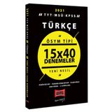 Yargı Yayınları 2021 Tyt Msü Kpss Türkçe Ösym Tipi 15x40 Denemeler