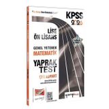 Yargı Yayınları 2026 KPSS Lise Ön Lisans Genel Yetenek Matematik Çek Kopart Yaprak Test