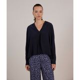 Yargıcı Arka Detaylı Bluz - Lacivert - XL