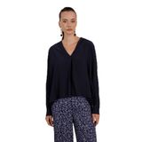 Yargıcı Arka Detaylı Bluz - Lacivert - XS