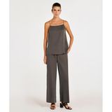 YARGICI Askılı Tunik Boy Bluz, XS, 25YKBL6028P, Gri, Kadın
