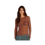 YARGICI Bisiklet Yaka Uzun Kollu Kazak, XL, 25YKTR2039X, Turuncu, Kadın