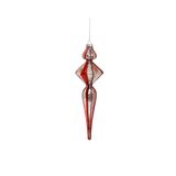Yargıcı Cam Asimetrik Yılbaşı Ağaç Süsü (8x30 cm)