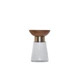 Yargıcı Cam Ayaklı Pirinç Detaylı Mango Ağacı Mumluk(12x17 Cm)