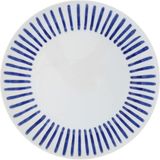 Yargıcı Çizgi Desenli Porselen Pasta Tabağı(21 Cm) - Renkli