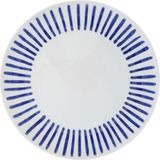 Yargıcı Çizgi Desenli Porselen Yemek Tabağı(27 Cm) - Renkli