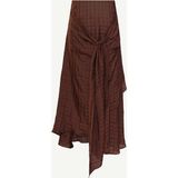 Yargıcı Düz Normal Bel Etek - Bordo - 34