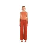 Yargıcı Flare Kesim Yüksek Bel Pantolon, 40, 25YKPN3028X, Kiremit, Kadın