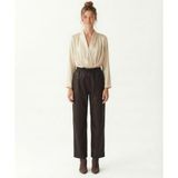 YARGICI Tapered Normal Bel Pantolon, 36, 25KKPN3095X, Kahverengi, Kadın
