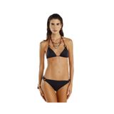Yargıcı Toka Detaylı Bikini Üst, Siyah, XS